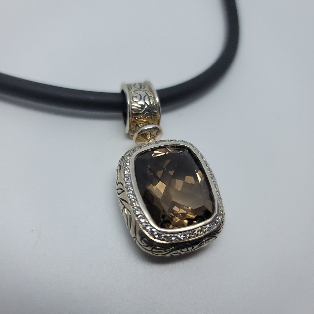 Topaz, CZ & Sterling Laurel Collection Necklace